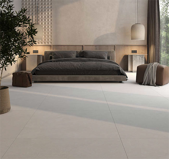 سرامیک کف سالن طرح بتن پرسلان مات