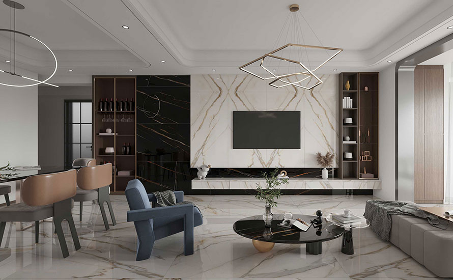 سرامیک دیوار سالن فونیکس هرمس 80*160 پرسلان فول پولیش