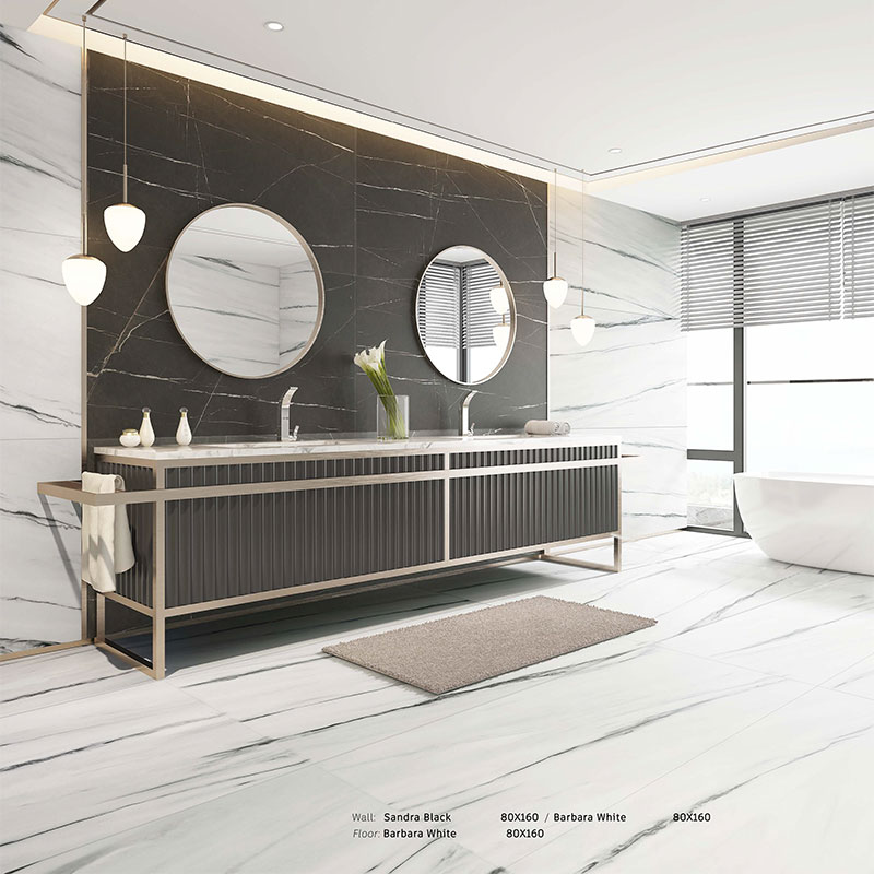 سرامیک پرسلان حمام مدل ساندرا هرمس تبریز 60 در 120 مات