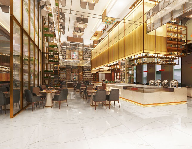 سرامیک رستوران مدل کارول تبریز 120*120 پرسلان نانو پولیش