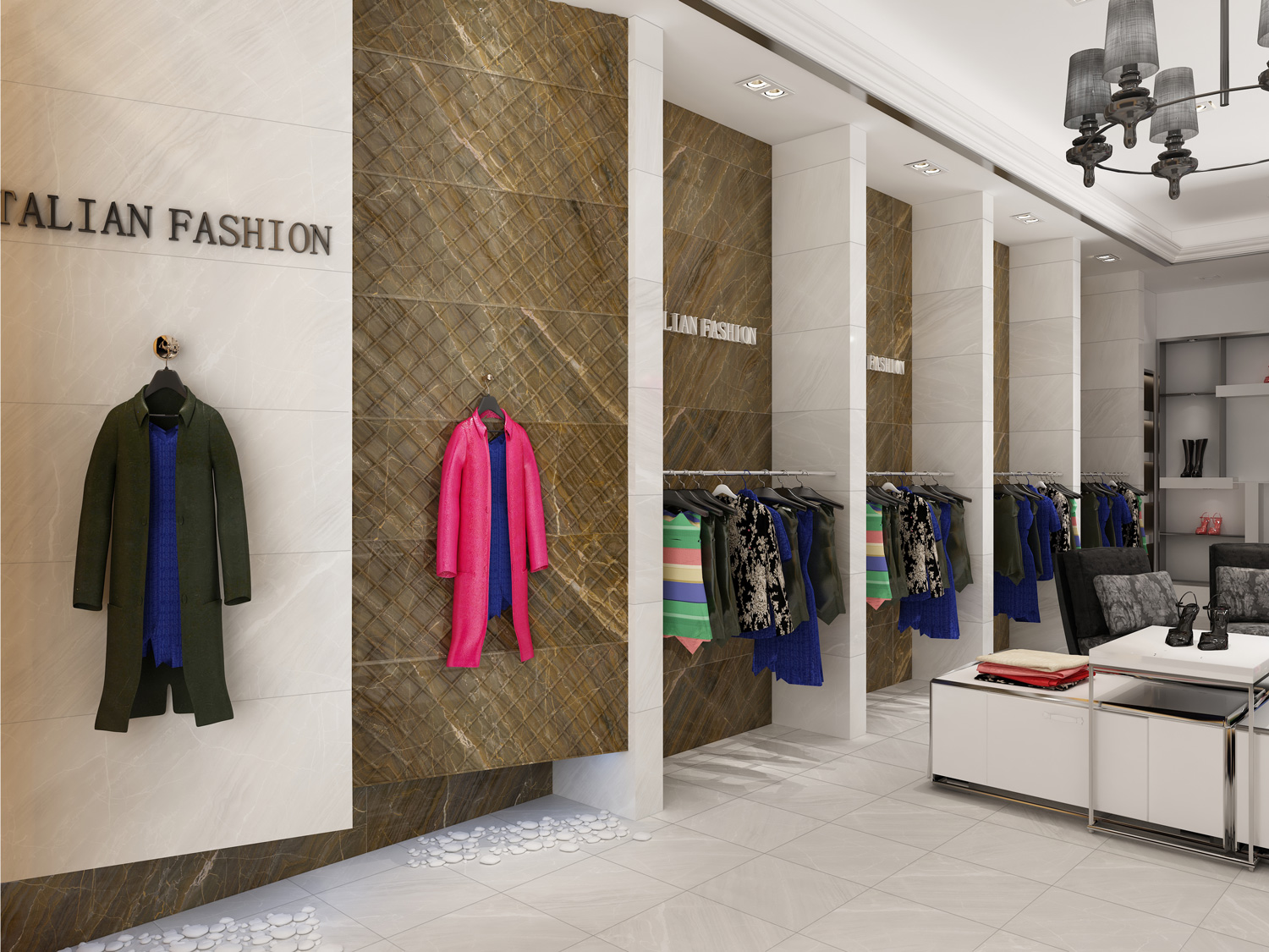 سرامیک دیوار فروشگاه مدل هریت تبریز 60*120 پرسلان پولیش