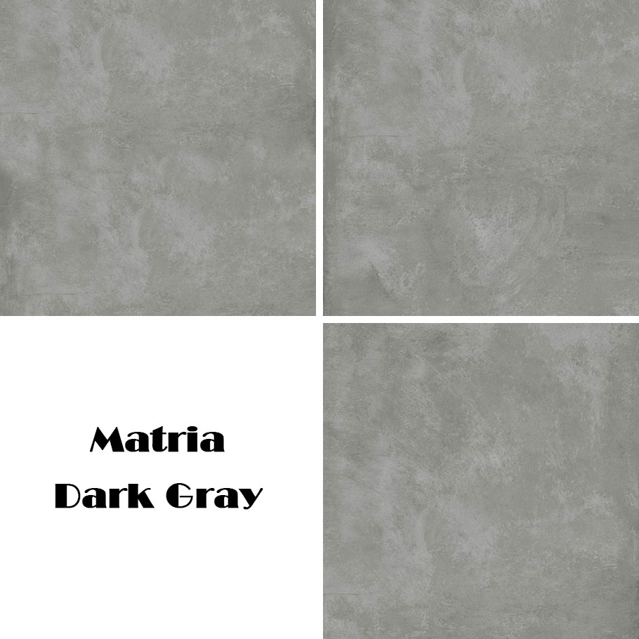 سرامیک طرح بتن ماتریا فخار 100 در 100 طوسی تیره مات