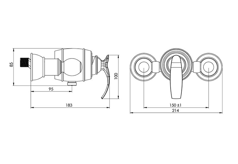 شیر توالت گلوریس کروم شودر