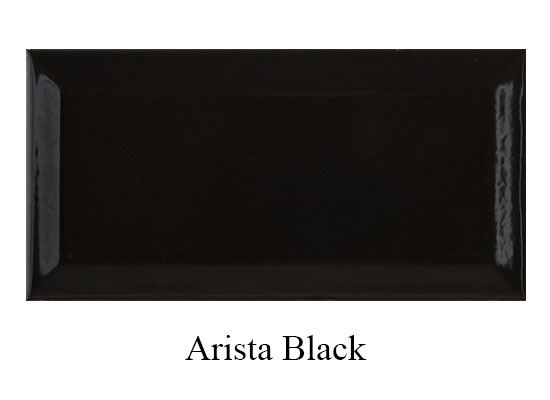 کاشی آریستا مشکی فخار رفسنجان 10 در 20 براق