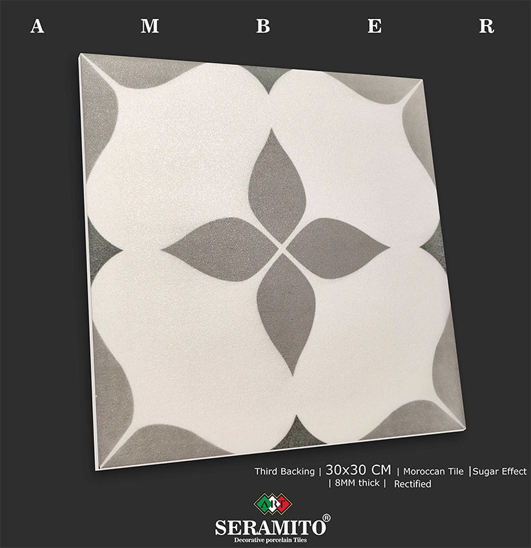 سرامیک آمبر سرامیتو 30 در 30 پرسلان مات شوگر افکت