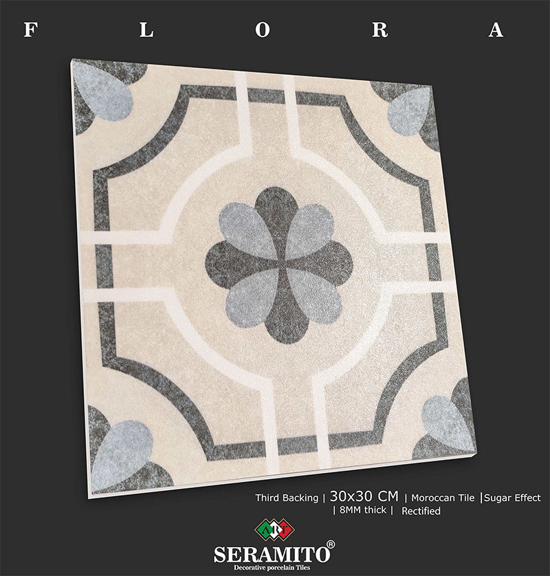 سرامیک فلورا سرامیتو 30 در 30 پرسلان مات شوگر افکت