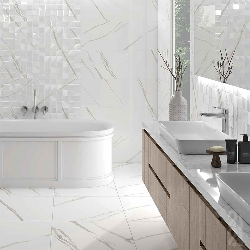 کاشی دیوار توالت مدل آمیترین الوند 30 در 90 براق