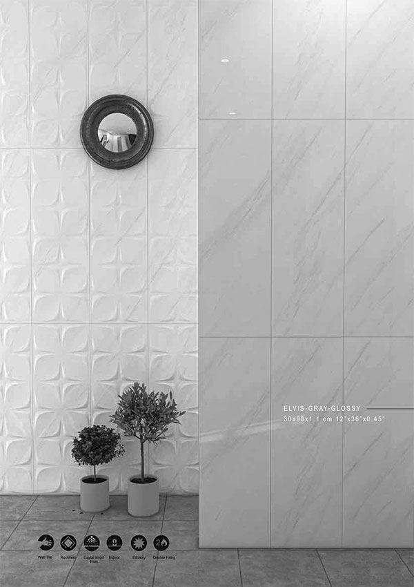 کاشی دیوار الوند مدل الویس براق 30 در 90